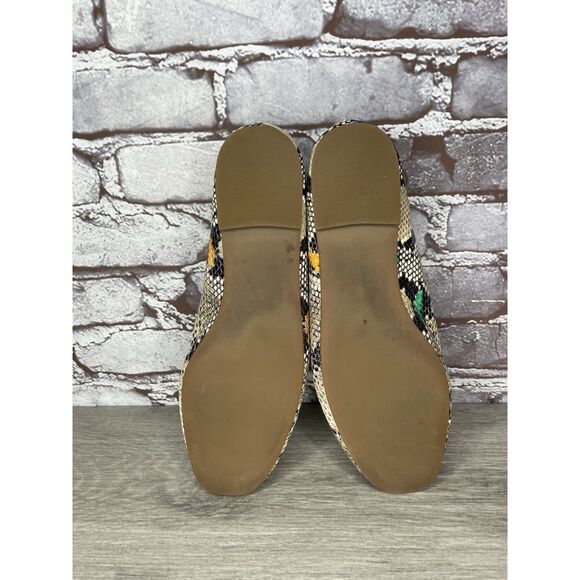 Madewell The Cory Snake Embossed Leather Ballet Flats Women’s Sz 8M US/38.5EU - Picture 9 of 16